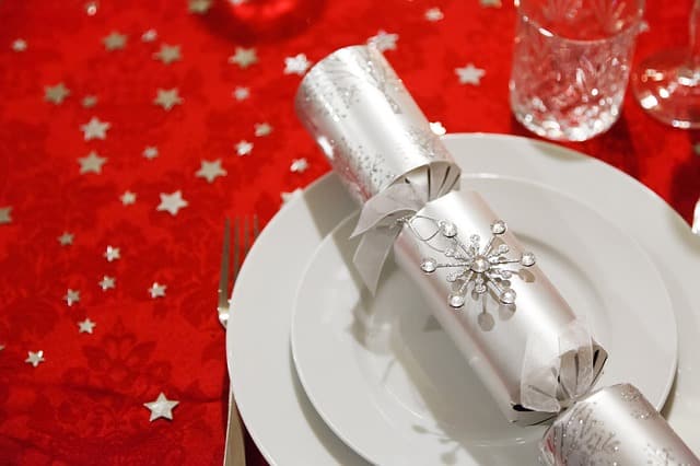decorar la mesa en Navidad
