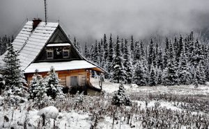 casa en invierno